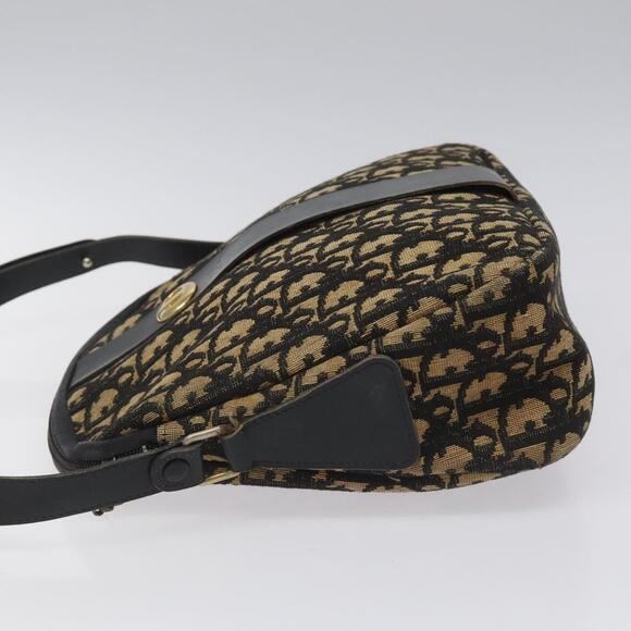 DIOR Trotter Canvas Shoulder Bag Navy Gold - Picture 5 of 12